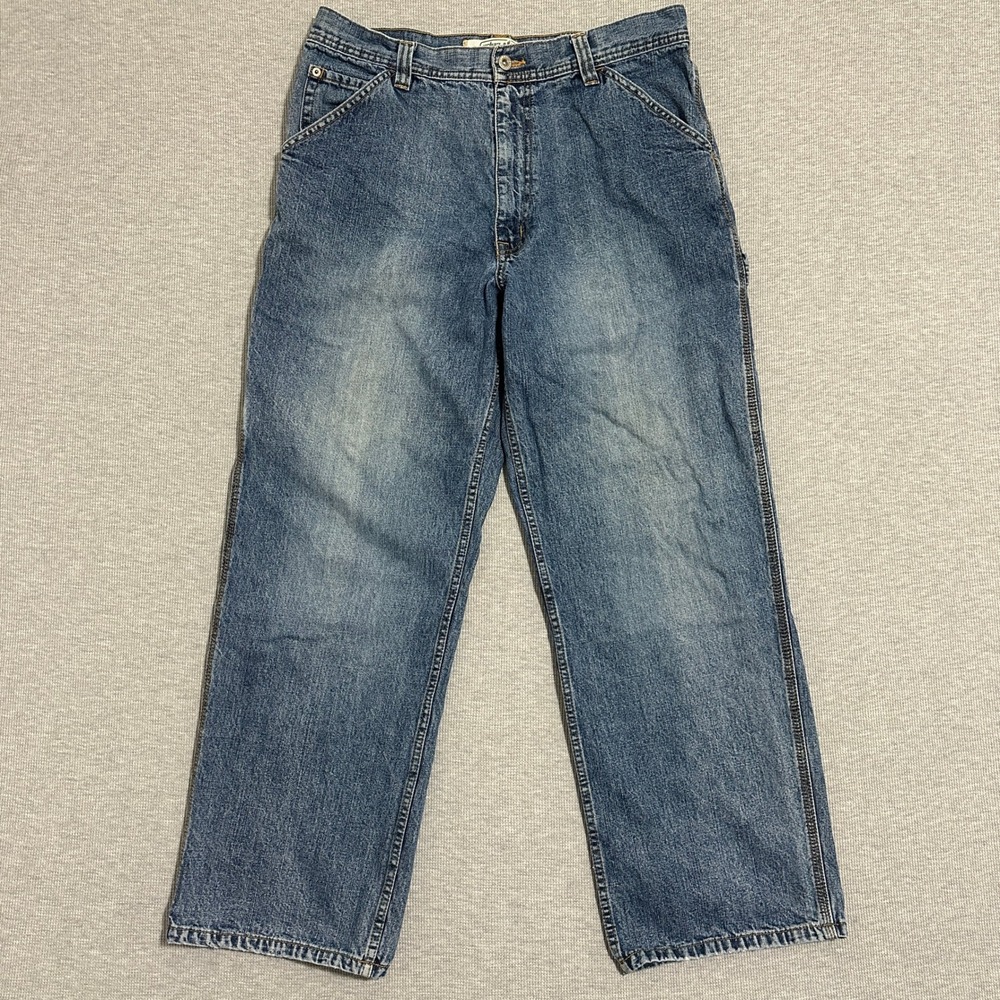 Urban Pipeline Carpenter Denim Jeans Relaxed Fit Medium Wash Blue Mens 33x30